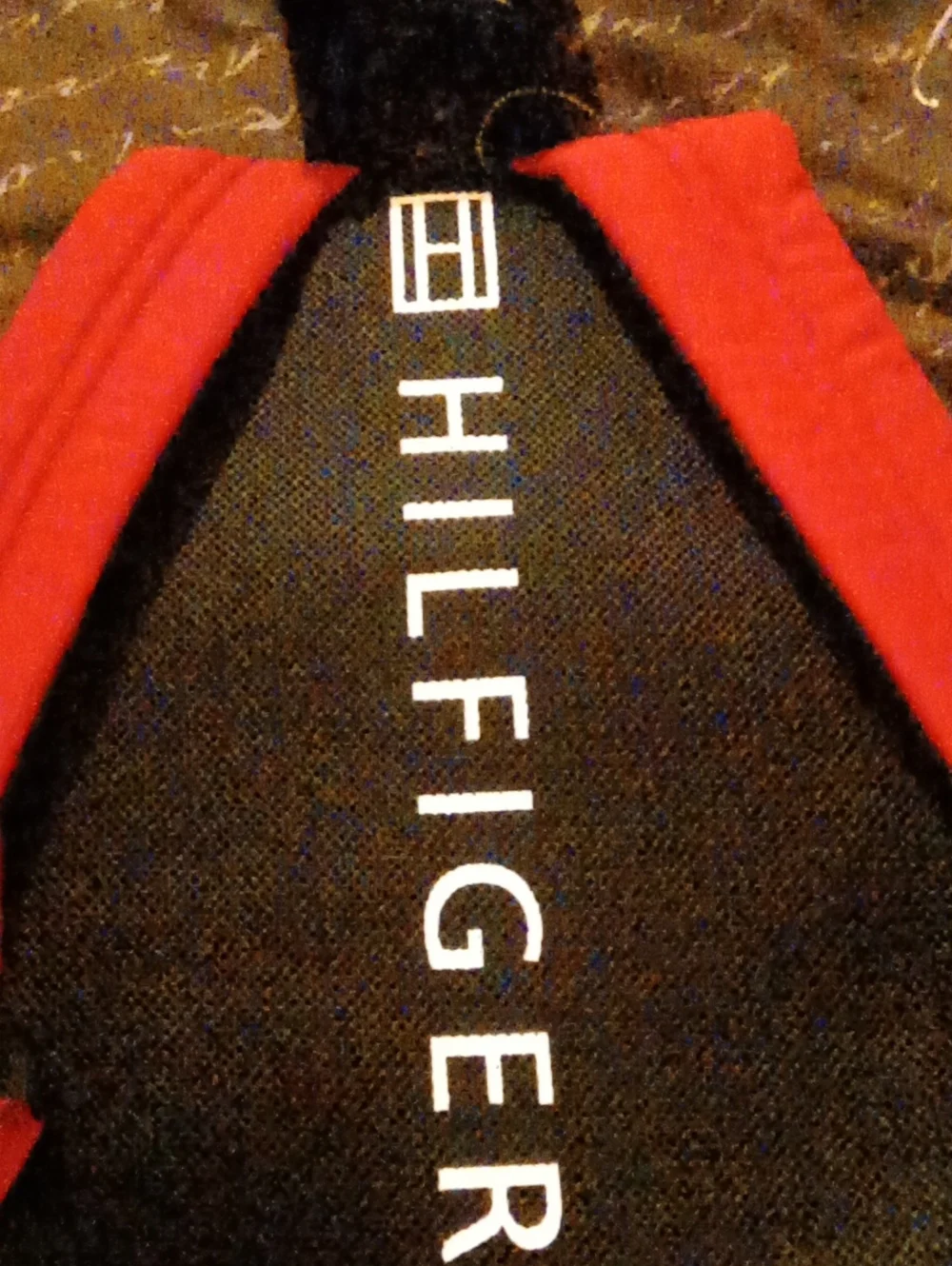 Tommy Hilfiger Red Men's Backpack with Signature Stripe